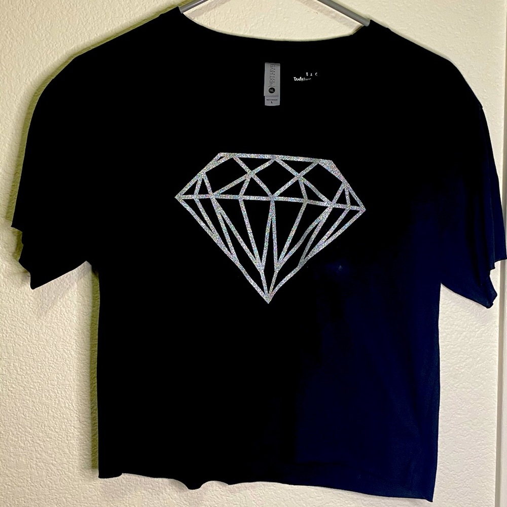 Silver Diamond crop top